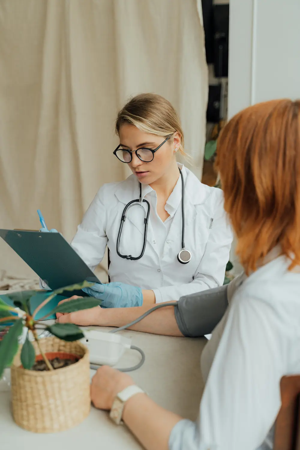 Board-certified physician reviewing patient care plan